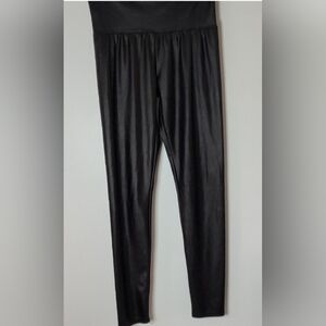 Black Women's Thin Shiny Leggings